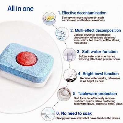品質  Disposable Dishwasher Tablets Eco Dishwasher Detergent Cleaning Tablets 工場